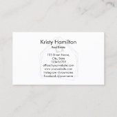 Carte De Visite immobilier professionnel maison immobilier simple (Dos)