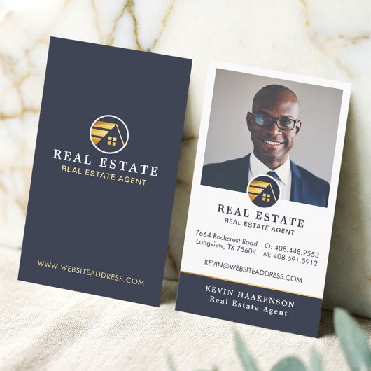 Carte De Visite Immobilier professionnel | Mise en page verticale