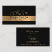 Carte De Visite immobilier professionnel moderne maison immobilier (Devant / Derrière)