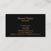 Carte De Visite immobilier professionnel moderne maison immobilier (Dos)