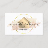 Carte De Visite Immobilier Professionnel Moderne Script House Busi (Devant)