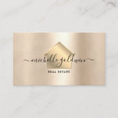 Carte De Visite Immobilier Professionnel Moderne Script House Busi (Devant)