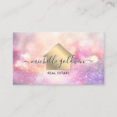 Carte De Visite Immobilier Professionnel Moderne Script House Busi (Devant)