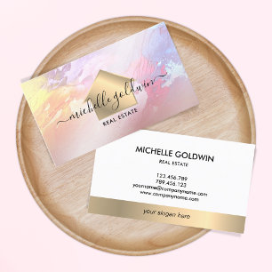 Carte De Visite Immobilier Professionnel Moderne Script House Busi