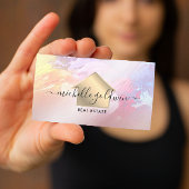 Carte De Visite Immobilier Professionnel Moderne Script House Busi