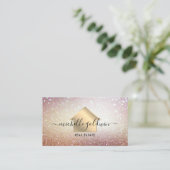 Carte De Visite Immobilier Professionnel Moderne Script House Busi (Debout devant)