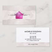 Carte De Visite Immobilier Professionnel Moderne Script House Busi (Devant / Derrière)