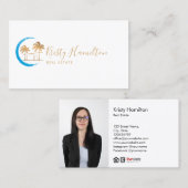 Carte De Visite immobilier professionnel palm beach maison photo b (Devant / Derrière)