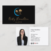Carte De Visite immobilier professionnel palm beach maison photo b (Devant / Derrière)