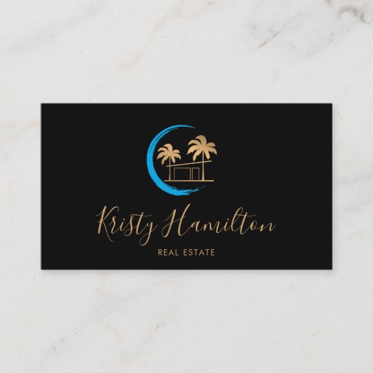 Carte De Visite immobilier professionnel palm beach maison photo b (Devant)