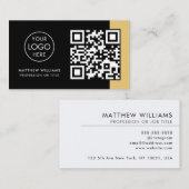 Carte De Visite Immobilier professionnel QR Code Logo Moderne (Devant / Derrière)