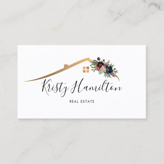 Carte De Visite immobilier professionnel realtor ajouter photo cod (Devant)