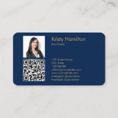 Carte De Visite immobilier professionnel realtor ajouter photo cod (Dos)