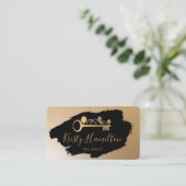 Carte De Visite immobilier professionnel realtor ajouter photo cod (Debout devant)