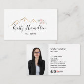 Carte De Visite immobilier professionnel realtor house ajouter la  (Devant / Derrière)