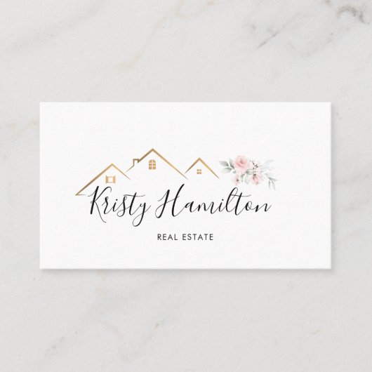 Carte De Visite immobilier professionnel realtor house ajouter la  (Devant)