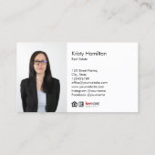 Carte De Visite immobilier professionnel realtor key ajouter photo (Dos)