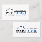 Carte De Visite Immobilier professionnel simple (Devant / Derrière)