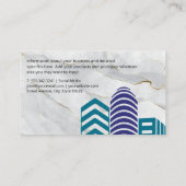 Carte De Visite Immobilier | Propriétés commerciales | Marbre (Dos)