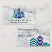 Carte De Visite Immobilier | Propriétés commerciales | Marbre (Devant / Derrière)