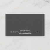 Carte De Visite Immobilier | Propriétés Gold Luxury (Dos)