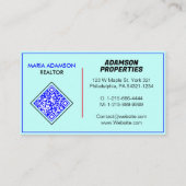 Carte De Visite Immobilier QR Visite Photo Disposition Maison Real (Dos)