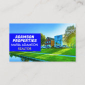 Carte De Visite Immobilier QR Visite Photo Disposition Maison Real (Devant)