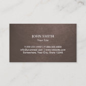 Carte De Visite Immobilier Realtor Brown élégant (Dos)