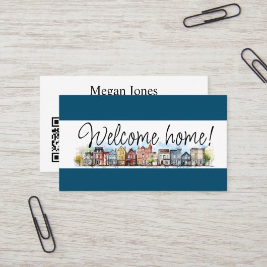 Carte De Visite Immobilier, Realtor, Courtier (Devant/Arrière en situation)