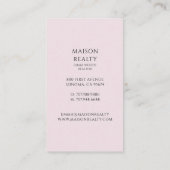 Carte De Visite Immobilier Realtor moderne (Dos)