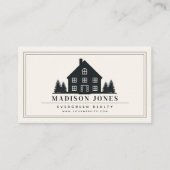 Carte De Visite Immobilier rustique minimal photo de la maison (Devant)