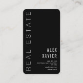Carte De Visite immobilier simple noir et gris (Devant)