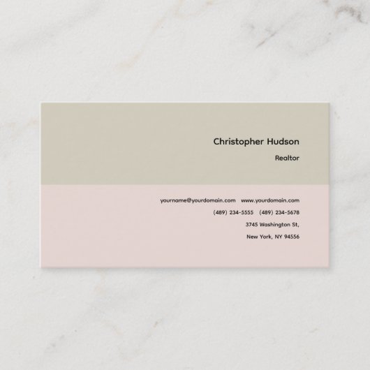 Carte De Visite Immobilier simple professionnel (Devant)