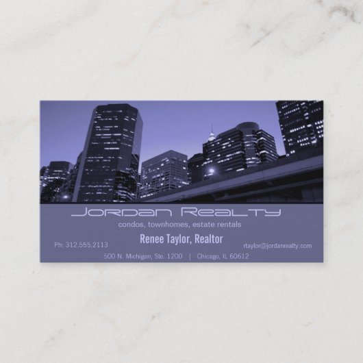 carte de visite immobilier skyline (Devant)