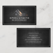 Carte De Visite Immobilier | Toit résidentiel | Propriété (Devant / Derrière)