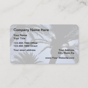 Carte De Visite Immobilier Tropical