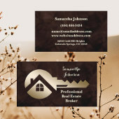 Carte de visite immobilier Velvet Chestnut Gold Ke