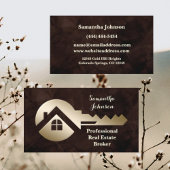 Carte de visite immobilier Velvet Chestnut Gold Ke