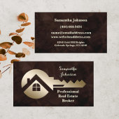 Carte de visite immobilier Velvet Chestnut Gold Ke