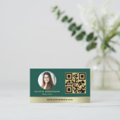 Carte de visite immobilière QR Code Gold House Gre (Debout devant)
