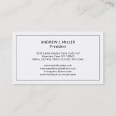 Carte De Visite Immobiliers de monogramme d'architecte moderne (Dos)