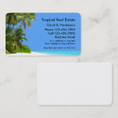 Carte De Visite Immobiliers de plage (Devant / Derrière)