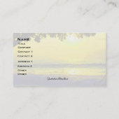 Carte De Visite Immobiliers de plage tropicale de palmier (Devant)