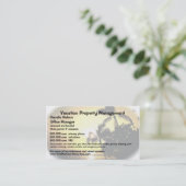 Carte De Visite Immobiliers de vacances ou gestion de propriété (Debout devant)