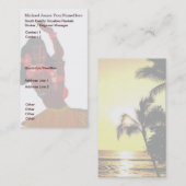 Carte De Visite Immobiliers hawaïens de South Pacific (Devant / Derrière)