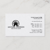 Carte De Visite Immobiliers professionnels noirs et argentés (Dos)