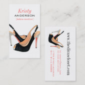 Carte de visite impertinent de chaussures (Devant / Derrière)