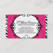 Carte de visite impertinent de petit gâteau de (Dos)