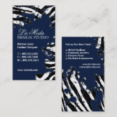 Carte de visite impertinent d'impression de zèbre (Devant / Derrière)