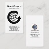 Carte De Visite Importations-exportations globales de cercle (Devant / Derrière)